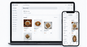 The Okam platform on a laptop and phone